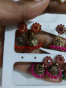 Colorful Jhumka Earrings