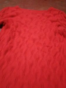 Red Knit Top