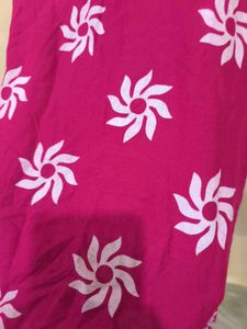 Pink Floral Print Kurti