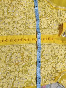 l Yellow Chikankari Kurta -Price Drop Till 1 Am