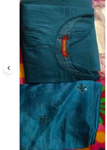 Teal Blue Embroidered Salwar Kameez