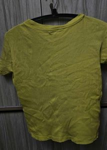 Yellow Ribbed T-Shirt