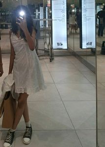Embroided White Dress
