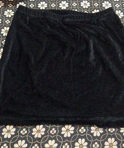 Velvet Slit Miniskirt