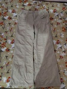 Beige Wide Leg Pants