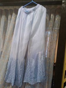Chanderi Kurti With Plazo And Duppada