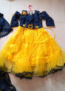 Yellow 💛 Net Frock