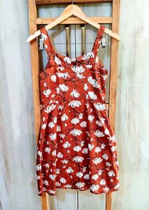Printed Satin Dress Bust Size-26