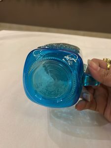 Retro Blue Mason Jar Mug with Lid