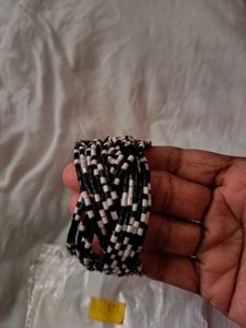Black & White Beaded Bracelet