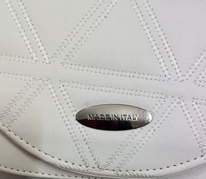 White Leather Handbag Sling Bag New
