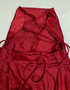 Cowl neck red slip dree