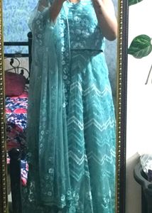 Aqua Embellished Lehenga Choli