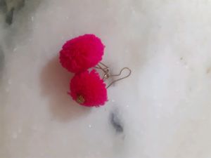 Combo Of 2 Pom Pom Earrings.