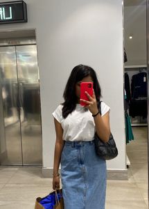 Blue Mid Length  skirt