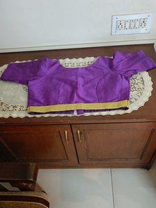 Purple Readymade Saree Blouse