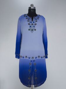 Elegant Blue Embroidered Kurta Set