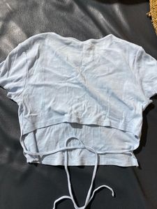 H&amp;m Crop Back Tie Top