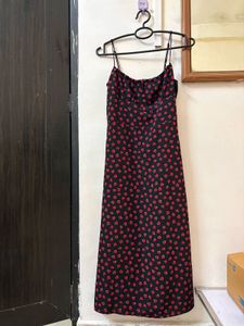 Floral Print Midi Slip Dress