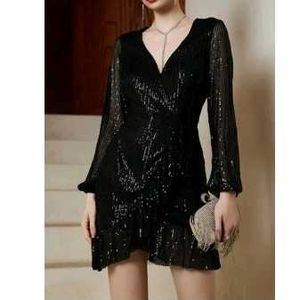 Sparkly Black Mini Dress