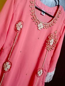 Pearl Work Georgette Heavy Suit set