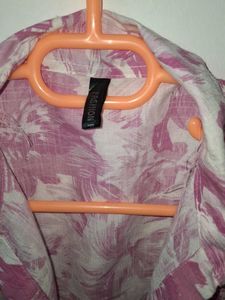 Floral Print Linen Blend Shirt