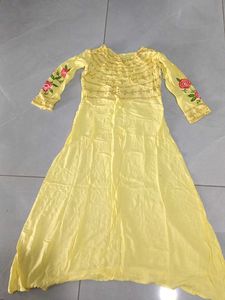 Yellow Embroidered Dress