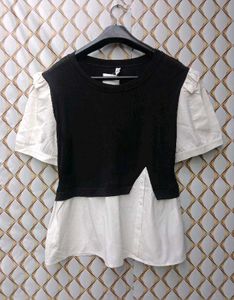New With Tag Asthetic Korean Cute Double Top