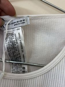 ZARA White Embellished  Tank Top