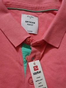 CUTE PEACH COLOURED POLO SHIRT