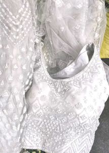 Elegant Silver Lehenga Choli Set