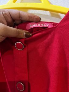 Red Y2k Strap Top