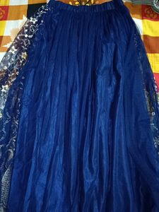 Navy blue Lehenga Gold Zari