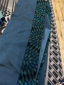 Elegant Dark Green Saree