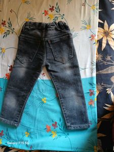 Black Charcoal Washed Jeans For 2 To 4 Year Boy