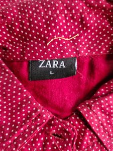 Maroon Patterned Shirt