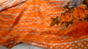 Orange 🧡 Colour Saree