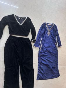 Velvet Co Ord And Kurta