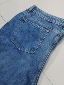 Flared Baggy Blue Denim Jeans