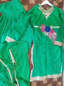 Beautiful Green Colour Salwar Suit With Dupatta 🦋