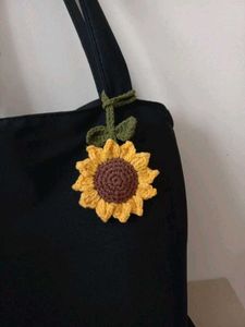 Sunflower tote bag charm