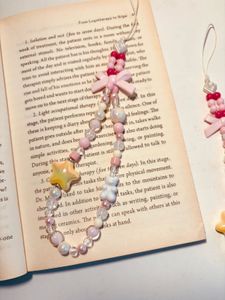 Aesthetic Pink Phone Charms With Star Charm