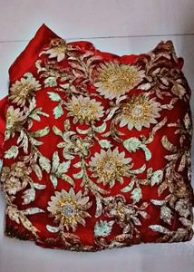 Embroidered Red Fabric