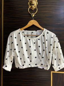 Polka Crop Top