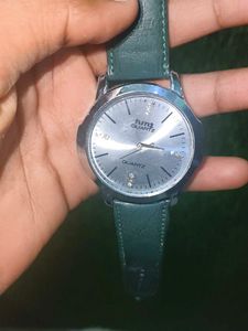 Vintage Duro Watch - Green Leather Strap