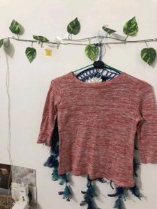 Half Sleeve Cut Out Top
