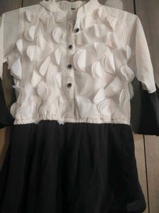 Girls Black &amp; White Party Dress