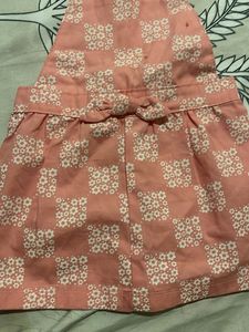 Baby Girl Pink Frock Sleeveless For Summer