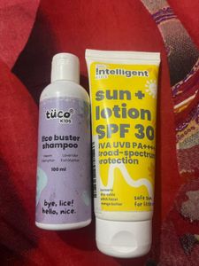 COMBO OF TUCO KIDS SUNSCREEN &amp; LICE BUSTER SHAMPOO
