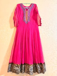 Elegant Pink Ethnic Anarkali